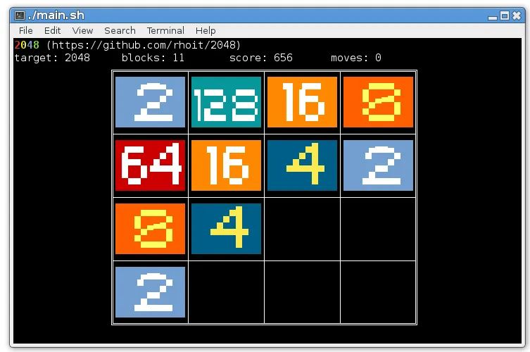 2048-puzzle – Spielansicht