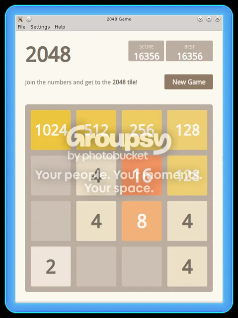 2048-Qt – Spielansicht