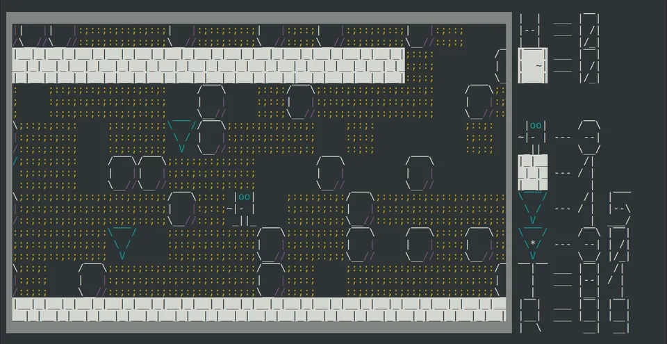 ASCII DASH – Spielansicht