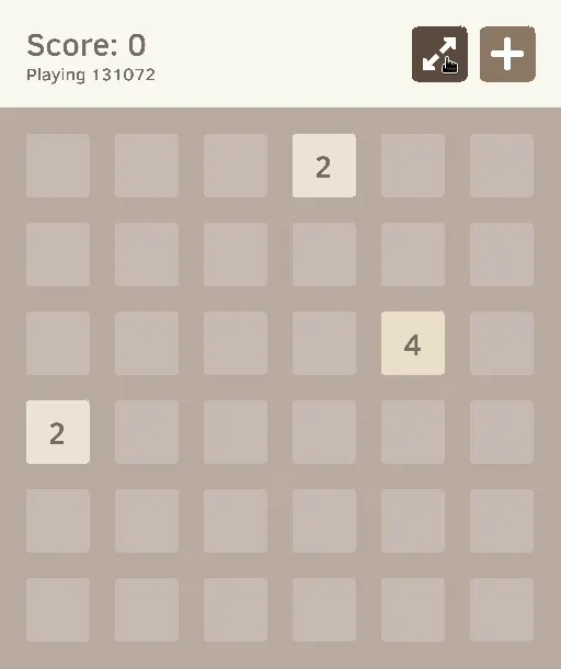 asm2048 – Spielansicht