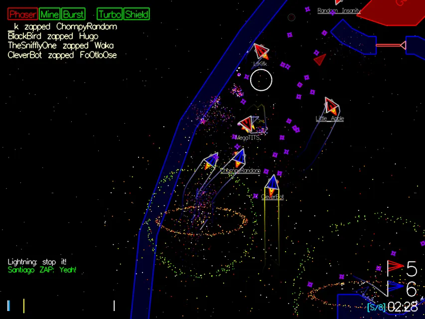 Bitfighter – Spielansicht