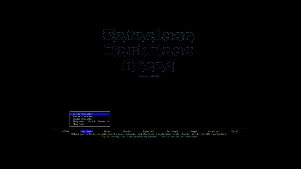Cataclysm: Dark Days Ahead – Spielansicht