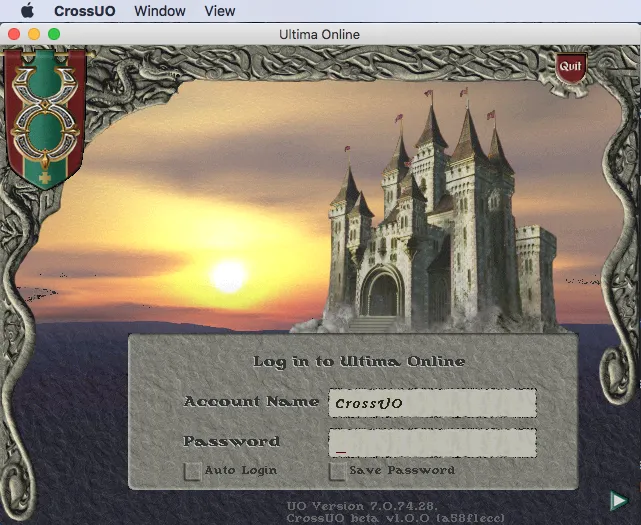 CrossUO: Ultima Online – Spielansicht