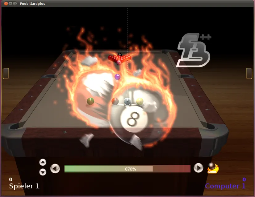 FooBillard++ – Spielansicht