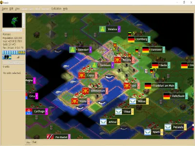 Freeciv – Spielansicht