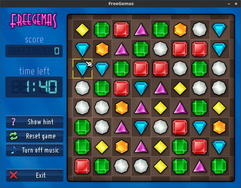 FreeGemas – Spielansicht