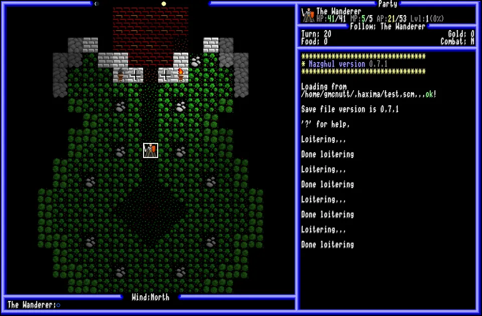 Haxima – Spielansicht
