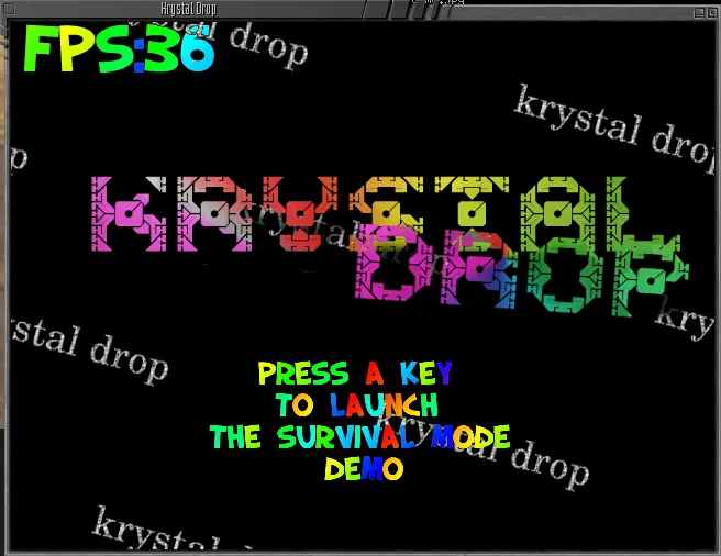 Krystal Drop – Spielansicht