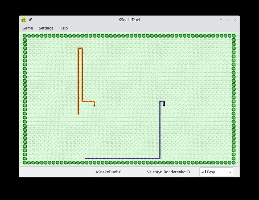KSnakeDuel – Spielansicht