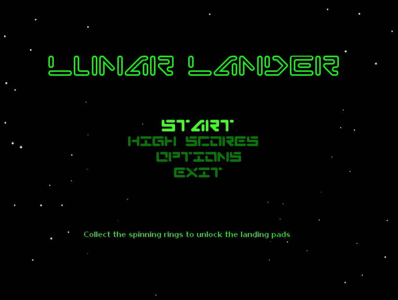 Lunar Lander – Spielansicht