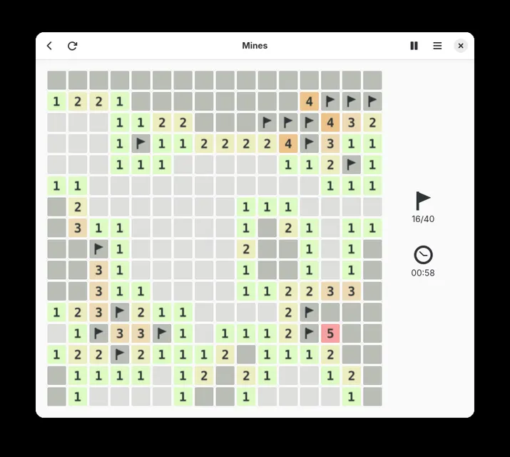 Mines – Spielansicht