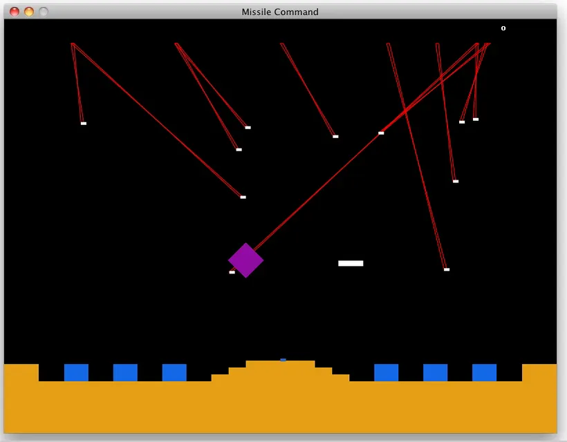 Missile Command – Spielansicht