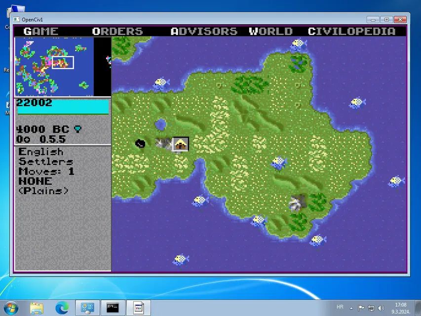 OpenCiv1 – Spielansicht