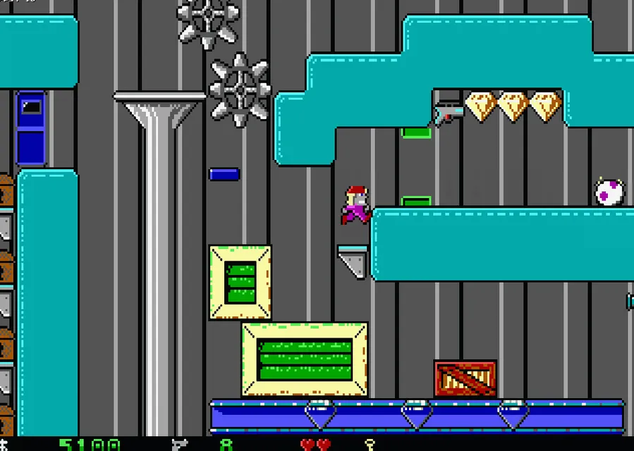 OpenCrystalCaves – Spielansicht