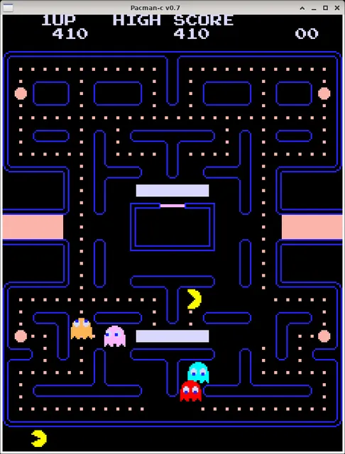 pacman.c – Spielansicht
