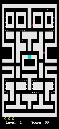 Pacman For Console – Spielansicht