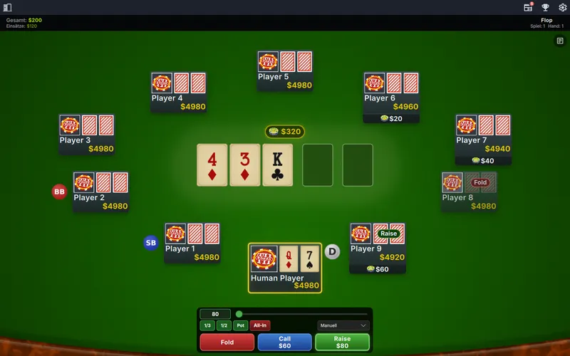 PokerTH – Spielansicht