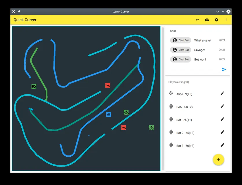 Quick Curver – Spielansicht