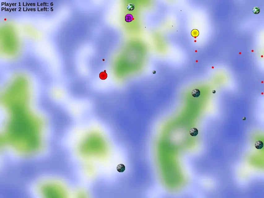 SDL Asteroids – Spielansicht