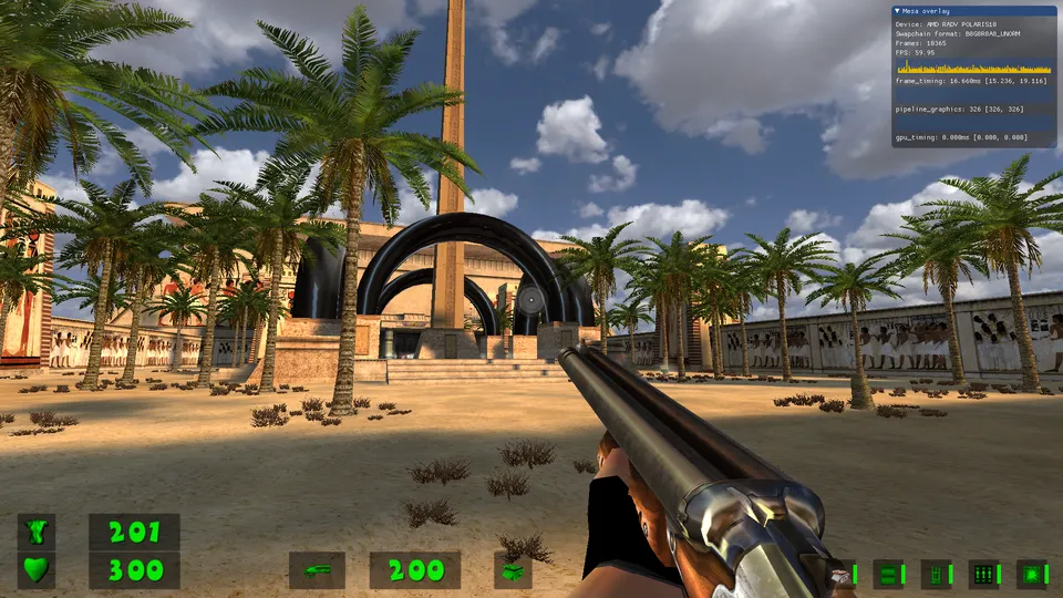 Serious Sam Classic: Vulkan – Spielansicht