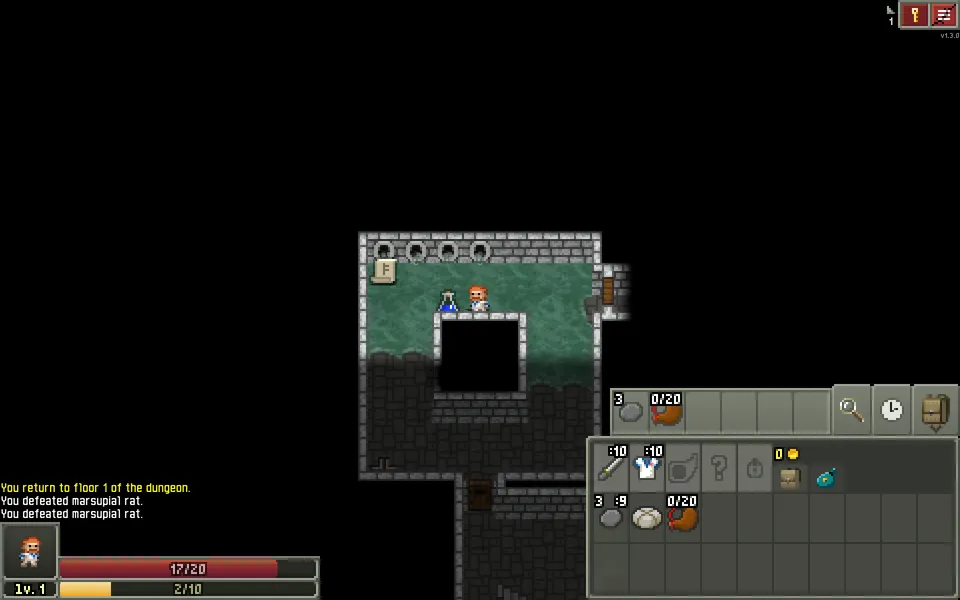Shattered Pixel Dungeon – Spielansicht
