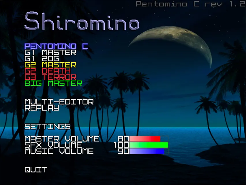 shiromino – Spielansicht