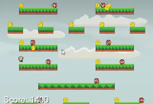 Simple Platformer – Spielansicht
