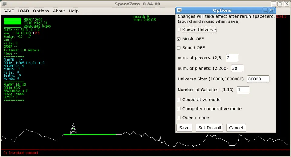 SpaceZero – Spielansicht