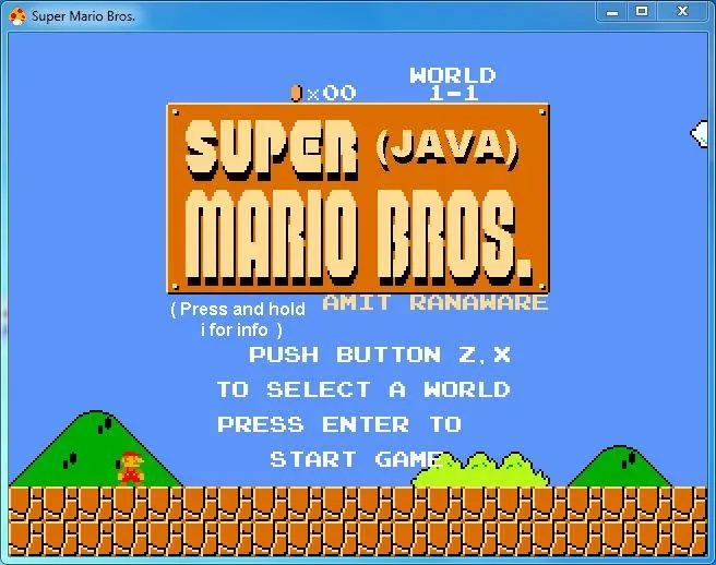 Super-Mario-Bros-Java – Spielansicht
