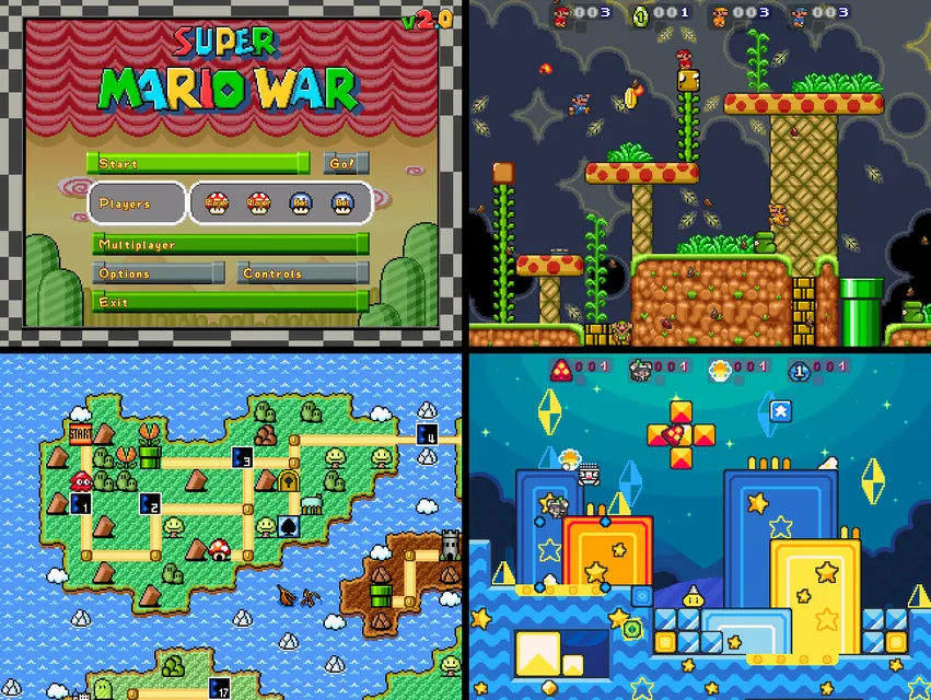 Super Mario War – Spielansicht