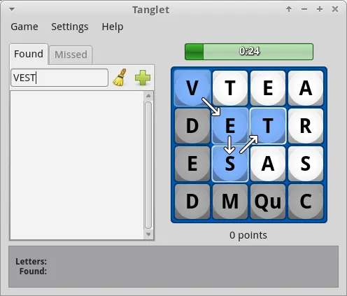 Tanglet – Spielansicht