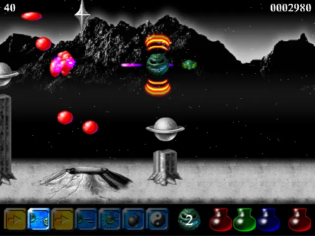 Wizball – Spielansicht