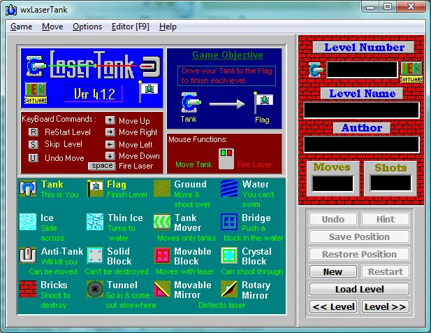 wxLaserTank – Spielansicht