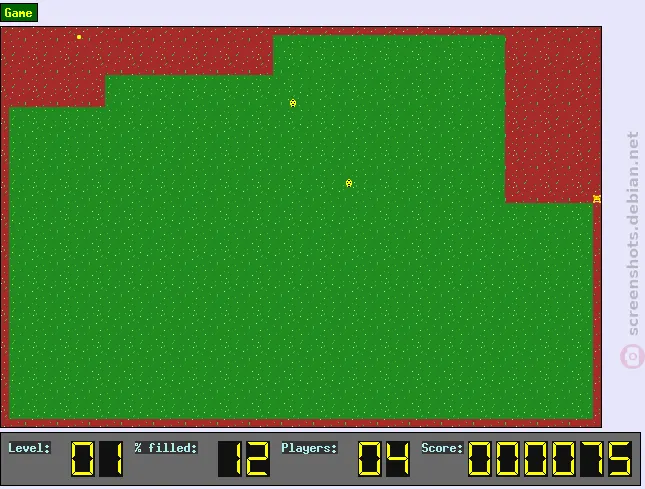 Xonix – Spielansicht