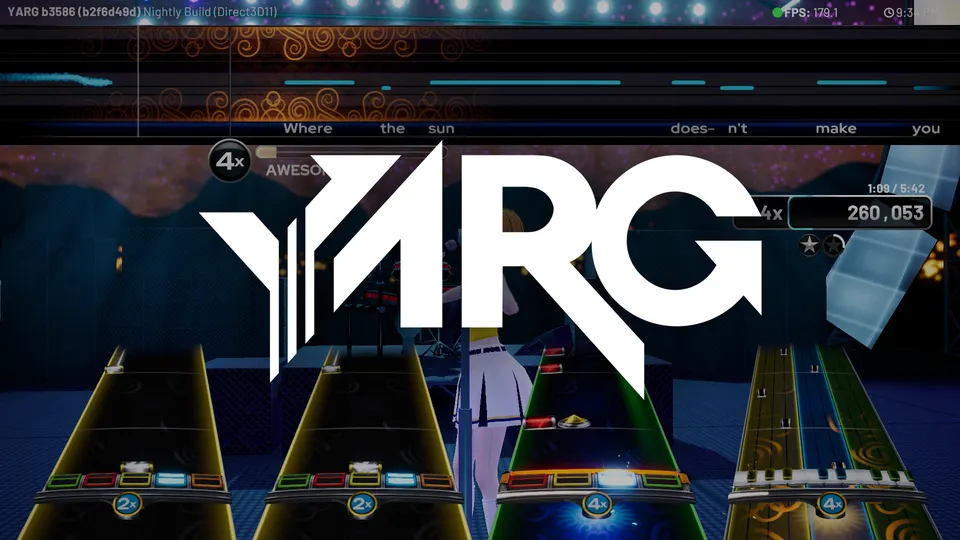 YARG (Yet Another Rhythm Game) – Spielansicht